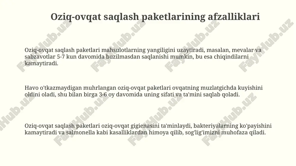 oziq ovqat mahsulotlarini saqlashga paketlar - Page 3