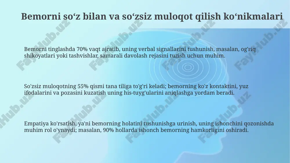 patsient bilan verbal va novebeal muloqot koʻnikmalari - Page 3