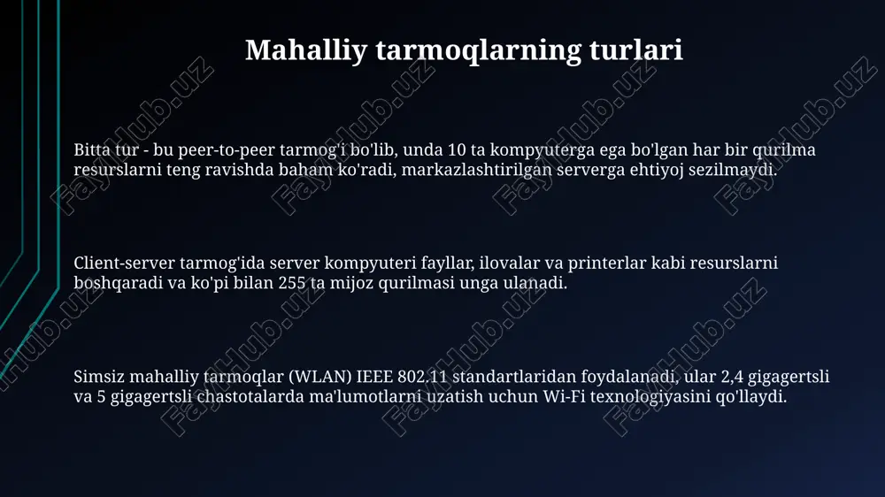 lakol tarmoqlarning turlari va afzalliklari - Page 3