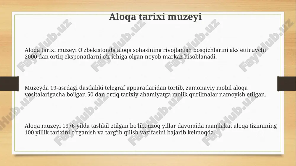 aloqa tarixi muzeyi - Page 3