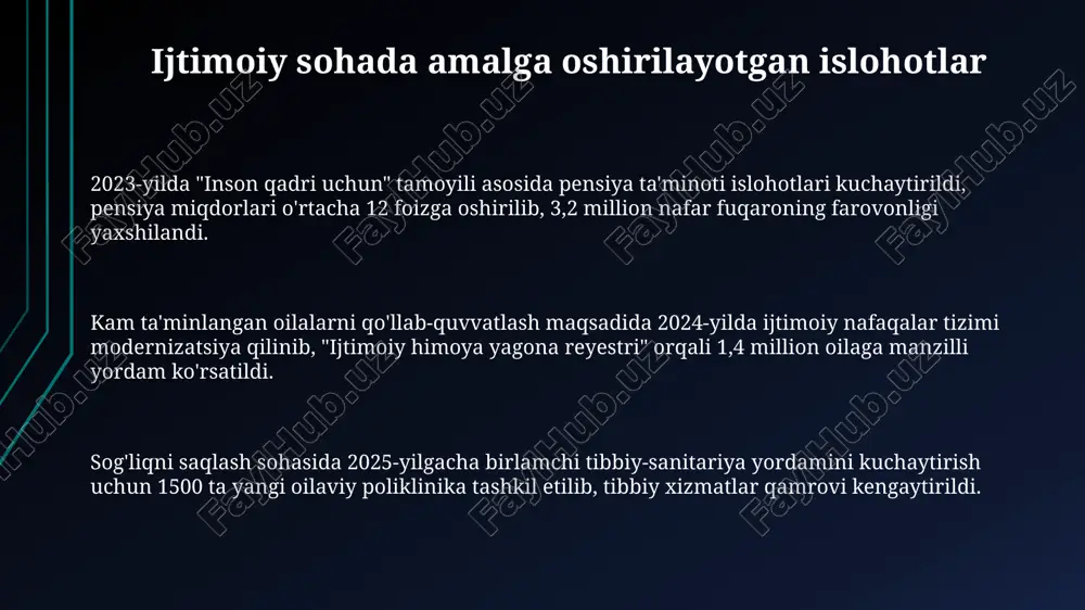 ijtimoiy sohada amalga oshirilayotgan islohotlar - Page 3