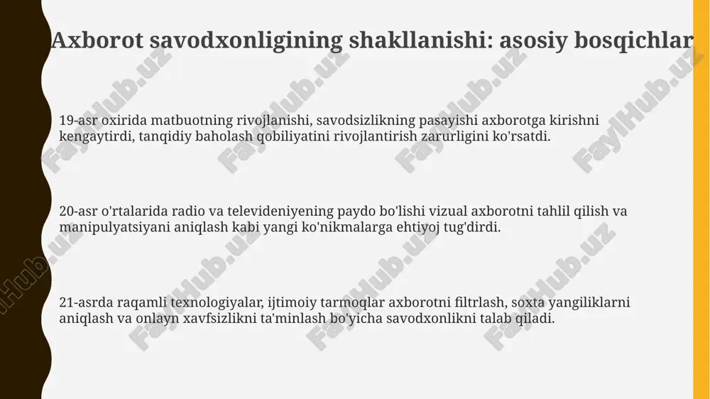 media savodxonlik va axborot madaniyati fanining tarixiy evolyutsiyasi - Page 3