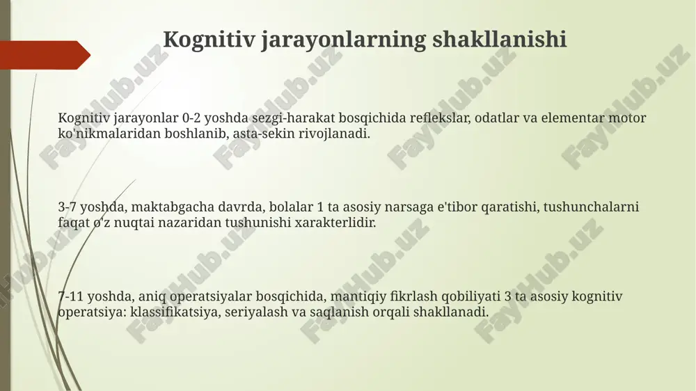 kognitiv jarayonlarni shakllanishi - Page 3