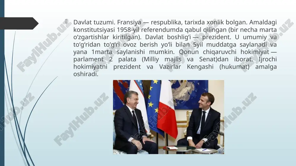 . xvii asrdan beri parij dunyoning eng yirik moliya, diplomatiya, savdo-sotiq va moda markazlaridan biri boʻlib kelmoqda. bundan tashqari, parij shahri fransiya aholising qariyb 19 foizi (12 262 544 nafar kishi) istiqomat qiluvchi île-de-france mintaqasining bosh shahri hisoblanadi fransuz rivierasi yiliga 10 milliondan ortiq sayyohga ega boʻlgan fransiyaning janubi-sharqidagi fransuz rivierasi (fransuzcha: côte d’azur) parij mintaqasidan keyin mamlakatdagi ikkinchi yetakchi sayyohlik yoʻnalishidir. kot-d’azur iqtisodiy rivojlanish agentligi maʼlumotlariga koʻra, yiliga 300 kun quyoshli boʻladi. u 115 kilometr (71 mil) qirgʻoq chizigʻi va plyajlar, 18 golf maydonchasi va 3000 restorandan foyda koʻradi. har yili kot-d’azur dunyo superyaxtalar parkining 50 % ga mezbonlik qiladi. barcha superyaxtalarning 90 foizi umri davomida kamida bir marta mintaqa qirgʻoqlariga tashrif buyuradi. fransiya rivierasining asosiy shaharlari: nitsa, antibes va kann, kap ferrat kabi mashhur manzillari bor. kann har yili boʻlib oʻtadigan kann kinofestivaliga mezbonlik qiladi. sayyohlar tez-tez tulondan sharqda joylashgan port-kros milliy bogʻiga, shuningdek, italiya chegarasi yaqinidagi monte-karlo …