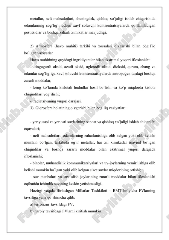 hi, suvni kimyoviy moddalar bilan ifloslanishi va boshqalar. zilzila paytida yer qobig`ida seysmik to`lqinlar hosil bo`ladi. to`lqinlarning tarqalish markazi gipotsentr yoki zilzila o`chog`i deb ataladi, chuqurligi 2-70 km ga boradi. er yuzasidagi markazi - epitsentr deb ataladi va 3 xil bo`ylama, ko`ndalang, yuzama to`lqinlar tarqaladi. ularning aholi yashaydigan hududlar va inshootlarga ko`rsatadigan kuchlarining ta'siri erning geologik, geomorfologik, gidrogeologik va injenerlik - geologik sharoitlariga bog`liq bo`lib, ularni o`rganish, baholash, bashorat qilish bilan injenerlik geologiyasi shug`ullanadi. zilzilaning inshootlarga ko`rsatgan kuchini baholash, o`rganish. insoniyat o`zining butun tarixiy taraqqiyoti mobaynida ko`p yer qimirlashlarni boshidan kechirgan, uning oqibatlarini guvohi bo`lgan. uzoq tarixiy saboq, ya'ni yer siljish kishilarning ruhiy holatiga bo`lgan ta'siri, imorat va inshootlarning buzilishi, (yer sathida yoriqlarning va buloqlarning poydo bo`lishi ) yuz bergan hodisaning kuchini baholashga o`rgatadi. quyida shu nisbiy shkalani ba'zi o`zgarishlar bilan bayon etamiz. respubilkamizda va juda ko`p davlatlarda zilzila kuchi 12 balli shkala asosida baholanib, har bir ballga ega bo`lgan …