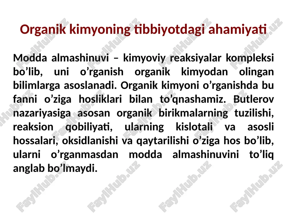 n shakli (15%) atsetilatsetonning yenol shakli (85%) ko‘p atomli spirtlarning spetsifik reaksiyalari, molekulalararo xalqalanish sn2on nosn2 sn2on nosn2 etilenglikol dioksan n2s sn2 to -2h2o o n2s sn2 o + o sn2–sn–on sn2=s n–on sn3 – s on n n vinil spirti sirka aldegidi sn2-on sn2 o o sn2 sn2-on sn2 o o sn2 cu h h 2 + su(oh)2 mis mis glikolyati etilenglikol etilenglikol etilenglikol etilenglikol 1,4-dioksan ko‘p atomli spirtlarning spetsifik reaksiyalari poliefir 18-kraun-6ning kaliyli kompleksi poliefir 18-kraun-6 etilenglikol akrolein glitserin polikarbon kislotalarning ichkimolekulyar xalqalanishi o o s s sn2 on sn2 nh sn2 on sn2 s s o o nh3 o sn2 soon sn2 s sn2 sn2 o sn2 soon sn2 s o to -n2o glutar kislota glutar angidrid qahrabo kislota suksinimid glutar kislota glutar angidrid in vivo: qahrabo kislotadan fumar kislota hosil bo’lishi suksinat fumarat fad -fad2 karbonat kislota hosilalari polifunksional birikmalar sifatida o o o o no …