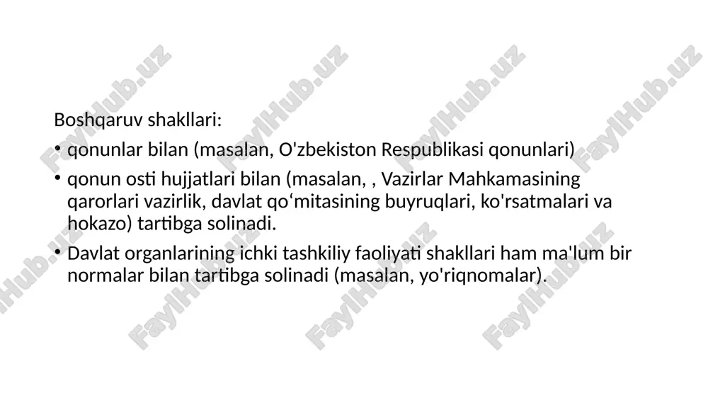 di taraflarning huquqlari: xo‘jalik shartnomalarini tuzish, bajarish, o‘zgartirish va bekor qilish munosabati bilan zarur bo‘lgan ma’lumotnomalar va boshqa hujjatlarni so‘rash va olish; xo‘jalik shartnomalarini tuzish, bajarish, o‘zgartirish va bekor qilish bilan bog‘liq masalalar yuzasidan ekspertlarning yozma xulosalarini so‘rash va olish, mutaxassislar bilan maslahatlashish; davlat organlari va boshqa organlarga, mansabdor shaxslarga iltimosnomalar bilan murojaat etish hamda shikoyatlar berish va ulardan asoslantirilgan yozma javoblar olish; boshqa tarafning iqtisodiy ahvoli, nufuzi va ishchanlik jihatlari xususidagi ma’lumotlarni to‘plash; xo‘jalik yurituvchi subyektlarning huquqlari va qonuniy manfaatlarini himoya qilishning qonunda nazarda tutilgan vositalari va usullarini qo‘llash. xo‘jalik shartnomasining taraflari qonunchilikda va shartnomada nazarda tutilgan o‘zga huquqlarga ham ega bo‘lishlari mumkin. xo‘jalik shartnomalarining subyektlari va ularning huquqlari yuridik shaxslar, shuningdek yuridik shaxs tashkil etmagan holda tadbirkorlik faoliyatini amalga oshirayotgan jismoniy shaxslar xo‘jalik shartnomalarining subyektlari (taraflari) bo‘ladi xo‘jalik shartnomasi taraflarining majburiyatlari: xo‘jalik shartnomalari to‘g‘risidagi qonunchilikning talablariga rioya etishlari; qonunchilikda nazarda tutilgan hollarda xo‘jalik shartnomalarining o‘z vaqtida tuzilishini ta’minlash; …
