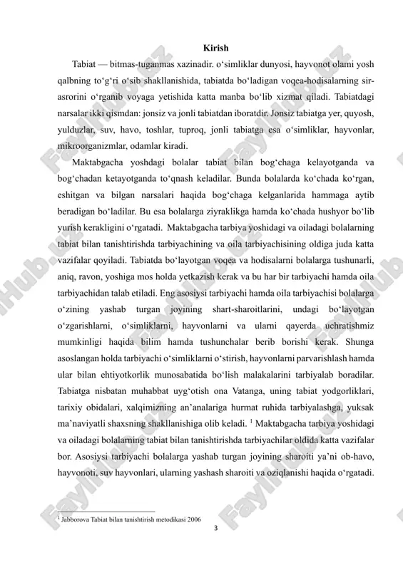 tabiat boyliklari va umuman tabiatni, uning goʻzalligi, musaffoligini saqlab qolishga va yanada boyitishga qaratilgan barcha tadbirlar majmuasi. ekologik ta’lim-tarbiyaning asosiy vazifa va maqsadlari insonni tabiat bilan va unda sodir bo‘layotgan voqeliklar bilan qiziqtirish, inson, tabiat o‘rtasidagi muammolarning kelib chiqish sabablarini aniqlash, yechish yo‘llari, chora-tadbirlarini topish yetarli ekologik bilimlarga ega bo‘lgan holda atrof muhit muhofazasini amalga oshirishdir. o‘zbekiston respublikasining ”tabiatni muhofaza qilish to‘g‘risidagi” qonuni 1992 -yil 9 dekabr kuni qabul qilingan, ekologiya va atrof muhitni muhofaza qilish sohasida dastlabki qabul qilingan qonun hisoblanib, qonun 11 ta bob va 53 ta moddadan iborat. ushbu qonun tabiiy muhit sharoitlarini saqlashning, tabiiy resurslardan oqilona foydalanishning huquqiy, iqtisodiy va tashkiliy asoslarini belgilab beradi. o‘zbekiston respublikasi prezidenti shavkat mirziyoyev so‘nggi yillarda atrof- muhitni muhofaza qilish, ekologik xavfsizlikni ta’minlash va aholining ekologik madaniyatini oshirish masalalariga alohida e’tibor qaratmoqda. u o‘z chiqishlarida tabiat inson hayotining ajralmas qismi ekanini ta’kidlab, uni asrash har bir fuqaroning burchi bo‘lishi kerakligini uqtiradi. …