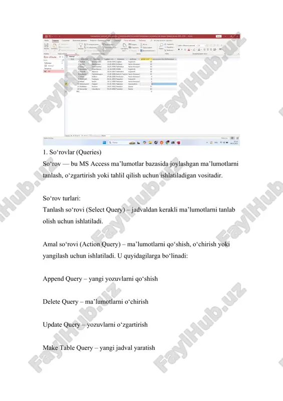 ms accessda ma’lumotlar bazasini tuzish - Page 3