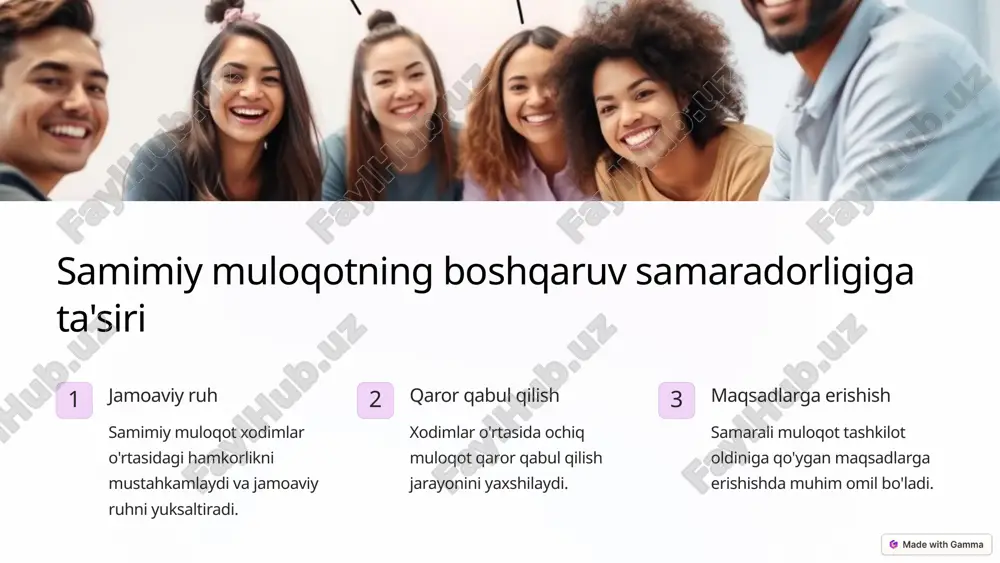boshqaruvda muloqot usulining afzal va o'ziga xos tomonlari - Page 3