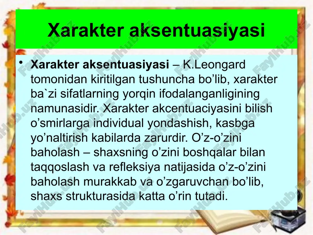 gi nuqsonlar; bilish faoliyatidagi kamchiliklar; maktab ta`limi va tarbiyasidagi kamchiliklar; maktabdan tashqari muhitdagi kamchiliklar. o’smirlarning tarbiyasi qiyinlik belgilari va ular bilan ishlash tadbirlari inson umrining o’smirlik bosqichida, bizningcha, asosan ikkita xatarli jihat paydo bo’ladi. uningbittasi-kattalarga taqlid qilish, ikkinchisi – o’smirning oilada va maktabda nazoratn chetda qolish. shu ikki jihat katta yoshdagi odamlar e’tiboridan tashqari, o’z oqimida, maqsadga muvofiq, tarzda kechadigan bo’lsa, oqibat tarbiyasi qiyin deb ataluvchi o’smirlar paydo bo’lishiga olib keladi. birinchi jihatni tahlil qilib ko’raylik, chunonchi, o’smirlik bosqichidagi o’g’il va qizlarda ilk «kattalik» hissi yuzaga keladi. bu yoshdagi o’smir munosabat uslubini o’zgartiradi, axloq mazmuni ham keskin o’zgaradi. kattalarning tashqi qiyofasi, yurish-turishi, ko’zga tashlanadigan ayrim tomonlari o’smir shu davrga tezroq yetish istagini uyg’otadi. jumladan modaga qiziqish, o’ziga aro berish, o’zgacha «madaniy» horqdiq chiqarish, mulzamat qilishga intilish kabilar. ular ko’pincha talablarga, katta yoshdagi kishilarga, televizor va kinolarda ko’rgandlariga taqlid qiladi. o’z tasavvurida nimani ommabop deb hisoblasa, xuddi shu narsani namuna tarzida …
