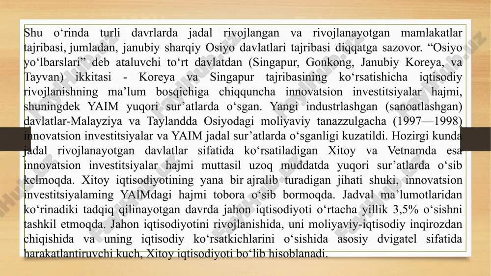 h darajasini o‘sish sur’ati (a-1 )k*/k+( 1 -a+')/)h*/h=0 ga teng boiadi. image3.png image4.png /docprops/thumbnail.jpeg