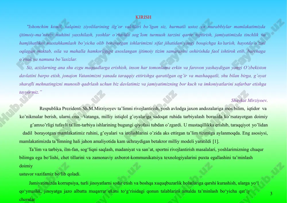 imning zamonaviy metodologiyasini yaratish hamda ular asosida pedagog hodimlarini qayta tayyorlash va ularning malakasini oshirish mazmunini yanada takomillashtirishni taqozo etadi. respublikamiz ta’lim tizimida tub isloxatlar ro’y berayotgan bugungi kunda har tomonlama yetuk, yuqori malakali, yuksak ma’naviyatli, madaniyatli o’z kasbiga sadoqatli bo’lgan pedagog kadrlarni tayyorlab voyaga yetkazish dolzarb muammolardan biri hisoblanadi [3]. ta’lim tizimida zamonaviy va axborat texnologiyalardan foydalanish, farzandlarimizning mustaqil fikrlash, bilim olish ko’nikmalarini shakillantirish va rivojlantirish ta’lim soxasi vakillarining oldida turgan dolzarb vazifalardan biridir. barcha o’quv predmetlar qatoriga kimyo fani asosida puxta va samarali o’zlashtirishda zamonaviy ped texnologiyalardan foydalanishning o’rni katta. o’quvchilarning berilgan mavzular mazmunini tushunishi, unda aks etgan kimyoviy tushunchalar, qonunlar, ayrim moddalar misolida daliliy ma’lumotlarni o’zlashtirishda o’qitish metodlari yordamida amalga oshiriladi. bularning barchasi talab darajasida bo’lishi uchun bugungi kunda kimyo ta’limida ham zamonaviy ped texnalogiyalardan foydalanish yaxshi samara beradi. xususan, anorganik kimyo darslarining o`qitilishida zamonaviy ped texnologiyalaridan 5 foydalanish, o’quvchilar uchun darsning tushunarlilik darajasini oshirmoqda. buning natijasda …