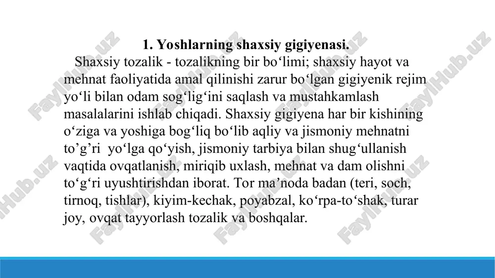 14. yoshlarning shaxsiy gigiyenasi. taqdimot 10 bet - Page 3