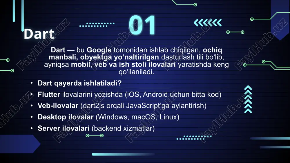 dart dasturlash tili va flutter frameworkidagi mobil ilova ishlab chiqish - Page 3