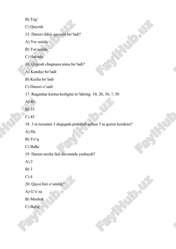 mantiqiy fikrlashga oid masalalar ustida ishlash (4-sinf) - Page 3