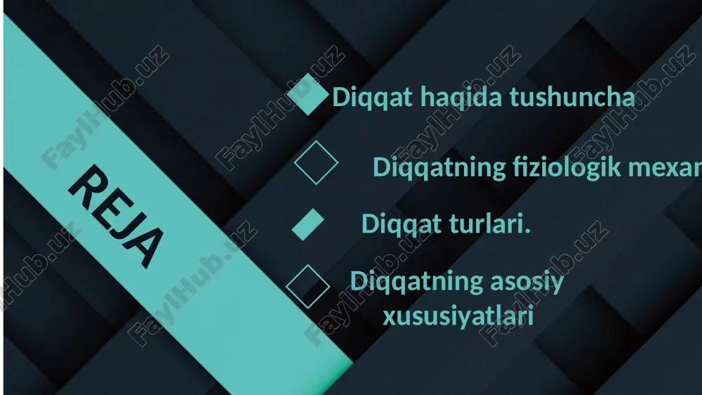 arining po’stida kuchli qo’zg’olish jarayonidan iborat bo’ladi. boshqacha qilib aytganda, har bir daqiqada organizmga turli narsalarning ta’siridan hosil bo’lgan qo’zg’olishlarga nisbatan , oriyentirovka yoki tekshirish refleksini hosil qilgan narsaning ta’siridan yuz bergan qo’zg’olish kuchli bo’ladi. diqqat ma’lum nerv markazlarining qo’zg’alishi va miyadagi boshqa nerv markazlarining tormozlanishi bilan bog’liqdir. bu esa sub’yekt ahamiyatli bo’lgan qo’zg’atuvchilarni ajratishni, ya’ni psixik faoliyatning yo’naltirilishini ta’minlaydi. bunday yo’naltirilishning sodda misoli sifatida oriyentatsiya refleksini ko’rsatish mumkin. xar qanday yangidan yuzaga kelgan qo’zg’atuvchi, agar u yetarli darajada intensiv(kuchlanishga ega) bo’lsa, tegishli qo’zg’alish jarayonini yuzaga keltiradi, bu refleks, i.p.pavlov aytganidek «nima u» degan refleks bilan ifodalanadi, bu esa sodda turdagi diqqatning fiziologik asosidir. i.p.pavlov ta’limoti bilan akademik a.a.uxtomskiy olib borgan tekshirishlari bir–biriga to’g’ri keladi. agar nerv sistemasiga bir qancha qo’zg’ovchilar bir vaqtda ta’sir qilsa bosh miya po’stida shu ongning o’zida bir necha qo’zg’alish o’choqlari paydo bo’ladi. shu bilan birga, xar bir qo’zg’alish o’chog’i bosh miya po’stining hamma yog’iga tarqalishga …
