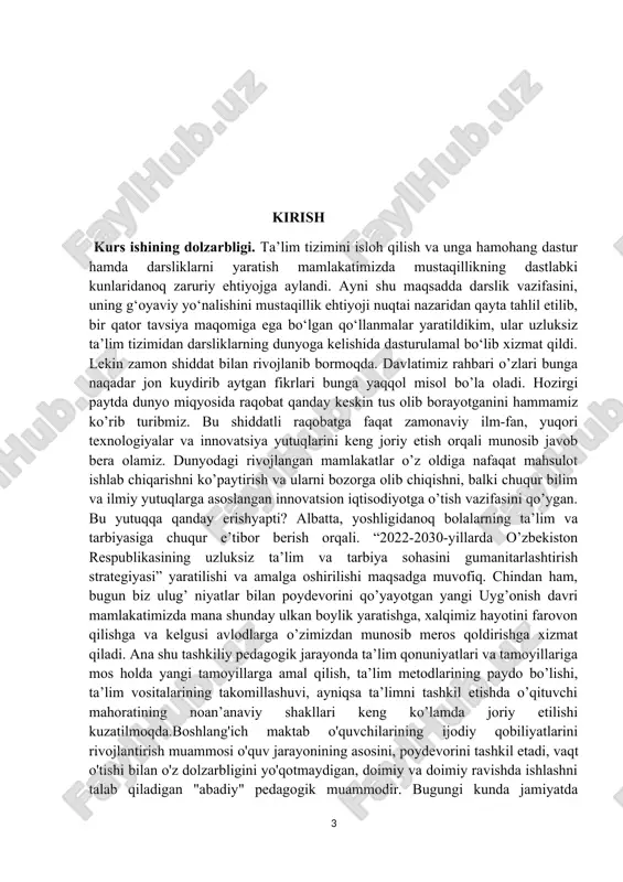 оlayotgan yoshlarning bilim darajasiga bоg’liq. ijodkor shaxslar har doim sivilizatsiya taraqqiyotini belgilab bergan, yangilik, noan'anaviylik bilan ajralib turadigan moddiy va ma'naviy qadriyatlarni yaratgan, odamlarga oddiy ko'rinadigan hodisalarda g'ayrioddiy narsalarni ko'rishga yordam bergan. ammo aynan bugungi kunda ta’lim jarayoni oldida boshlang‘ich maktabdan boshlab ijodkor shaxsni tarbiyalash vazifasi turibdi. ijodiy faoliyat ijodiy xarakterga ega bo'lgan faoliyat jarayonida rivojlanadi, bu o'quvchilarni o'rganishga va hayratga solishga, nostandart vaziyatlarda yechim topishga majbur qiladi. shuning uchun, bugungi kunda amaliyotda o‘qitishning yangi, nostandart shakllari, usullari va usullarini jadal izlash davom etmoqda. kichik yoshdagi o'quvchilarning ijodiy faolligini rivojlantirishga yordam beradigan sinfdan tashqari ishlarda noan'anaviy dars turlari, muammoli o'qitish usullari, jamoaviy ijodiy faoliyat keng tarqalmoqda. matematika darslarida, ayniqsa quyi sinf o’quvchilarining ijоdkоrlik qоbiliyatlarini rivоjlantirishga yo’naltirilgan ilmiy tadqiqоt ishlari juda kam. bo‘lаjаk bоshlаng‘ich sinf o‘qituvchilаrining kichik yoshdаgi mаktаb o‘quvchilаrigа matematikаni o‘qitishdа аmаliyotdа yuzаgа kеlаdigаn turlichа ijtimоiy-iqtisоdiy, bоzоr iqtisоdiyotigа оid, o‘quvchilаrni ijоdiy fаоllikkа yеtаklаydigаn, mеtоdik vаzifаlаrini mustаqil hаl etish uchun tаyyorgаrlik …