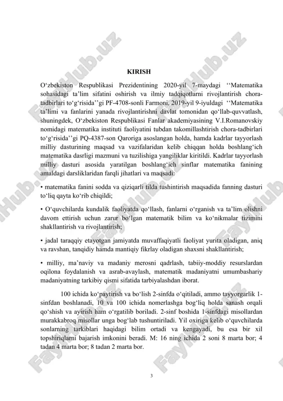 n. kichik yoshdagi o‘quvchilarni o‘qitishning barcha bosqichlaridan ularning tiklash faoliyatini aktivlashtirishga tayanch faktlar va kuzatishlarni o‘z vaqtida umumlashtirishga,ayrim masalalar orasidagi o‘zaro bog‘lanishni tayinlashda, bolalarda mustaqil ishlash o‘quvlarini paydo qilishda qaratilgan yangi ilmiy asoslangan usul va uslubdagi maktab dasturiga kiritilgan. o‘quv materialini o‘quv yillari bo‘yicha taqsimlanishida o‘rganilayotgan sonlar sohasini asta-sekinkengayib borishi ko‘zsatiladi. 1-sinf idan 20 gacha sonlar. 2-sinf idan 100 gacha sonlar. 3-sinf idan 1000 gacha sonlar. 4-sinf idan 1000000 gacha sonlar. va xakozo ya'ni ko‘p xonali sonlar o‘rganiladi. arifmetik amallarga doir material konsentrlarga bo‘lib o‘rganiladi. hammasi bo‘lib 5 ta konsentr ko‘zda tutiladi: o‘nlik, ikkinchi o‘nlik, yuzlik, minglik, ko‘p xonali sonlar. har bir konsert o‘z mazmuniga ko‘ra sistematik arifmetika kursining asosiy masalalarni aks ettiradi, shiming uchun o‘quvchilar u yoki bu chegaralar ichida sonlar ustida amallarni o‘rganar ekanlar,umuman arifmetikaning mohiyati to‘g‘risida tasavvur hosil qiladilar. har gal yangi sonli material asosida amallar bajarishga qayta-qayta murojaat etish eng muhim arifmetik tushunchalarning mazmunini chuqurlashtirish va …