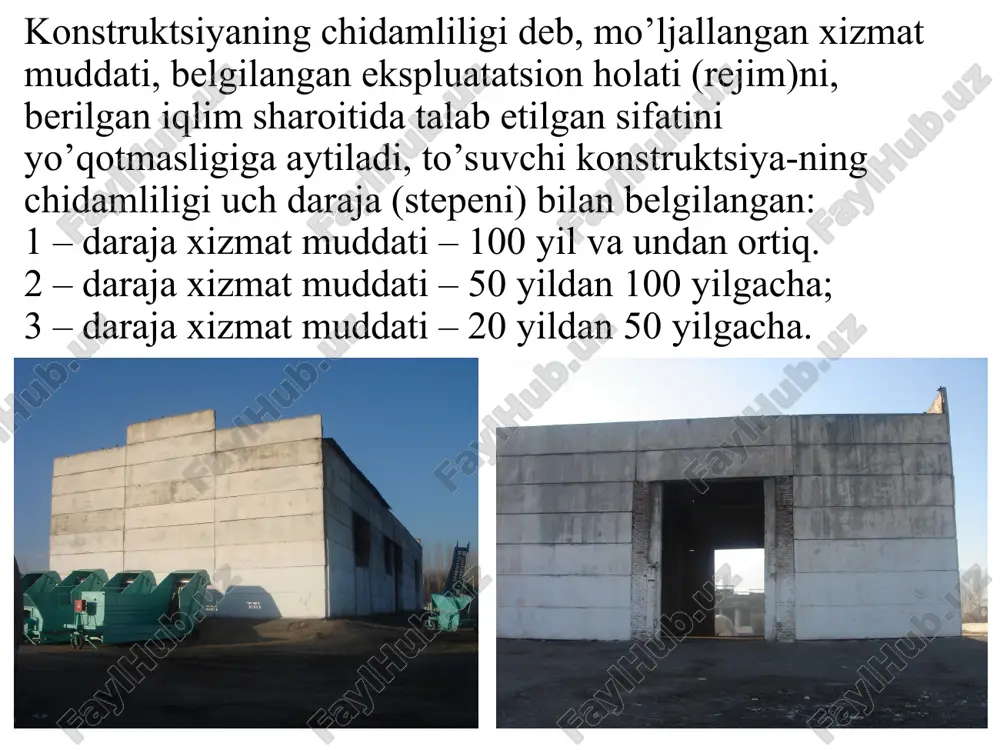 rini og’irlik tortish kuchidan foydalanish hollarida (aglomeratsiya fabrikasi, ximiya zavodi, tegirmon va boshqalar); – yengil oziq-ovqat, to’qimachilik korxonalarida; – ishlab chiqaradigan mahsuloti va yengil asbob-uskunalar bilan jihozlangan (radiotexnika, asbobsozlik va boshqa) korxonalar; – omborxonalar; ko’p qavatli binolarni sxemasi ko’p oraliqli bo’lib, o’rtadagi oraliqlarga, tabiiy yorug’lik kam talab qiladigan ikkinchi darajali ishlab chiqarishlar joylashtiriladi. ko’p qavatli binolarning ko’pincha birinchi qavatiga og’ir va katta hajmdagi jihozlar va agressiv oqava suv ajratadigan ishlab chiqarishlar joylashtiriladi. portlovchi, yong’in chiqish xavfi bo’lgan va havoga zaharli gaz ajratadigan ishlab chiqarishlar binoning oxirgi qavatiga joylash-tiriladi. sanoat korxonalarining ayrim tarmoqlariga ko’p qavatli binolarni yuqori qavatlarini turlarini yiriklashtirib qurish maqsadga muvofiq , chunki bu qavatni osma va ko’prikli kranlar bilan jihozlash mumkin. aralash qavatli binolar asosiy texnologik jarayoni gorizontal va vertikal bo’lgan korxonalarda qo’llanadi (ximiya sanoati va boshqalar). mashinasozlik, tekstil va oziq-ovqat korxonalari, chinni (forfor) zavodlarini bir va ko’p qavatli binolarga joylashtirish mumkin. qavatlarni sonini tanlash qurilish uchun berilgan …
