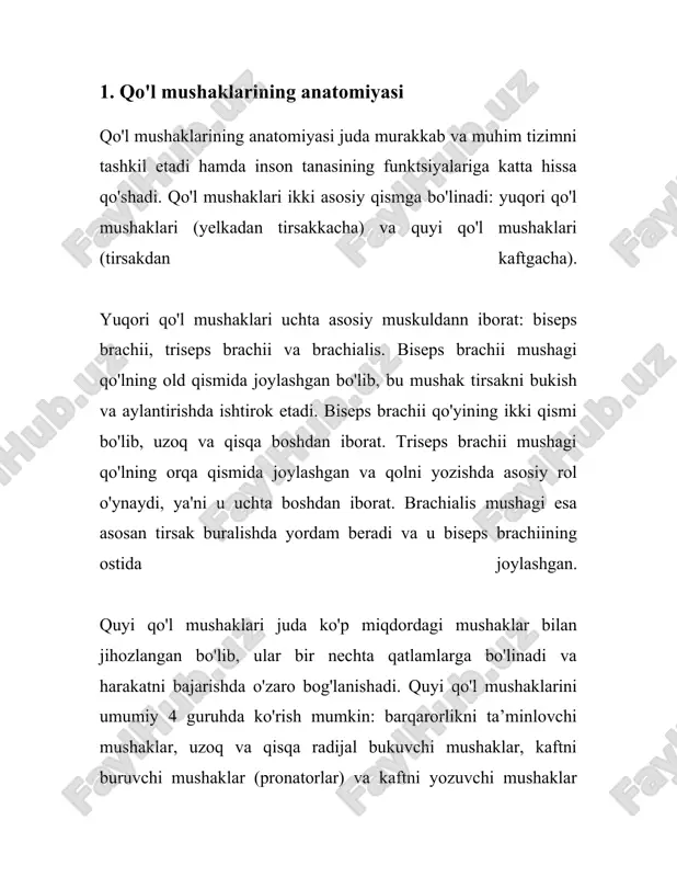 mumkin: son mushaklari, boldir mushaklari va tovon mushaklari. son mushaklari ichida quadriceps yoki to'rt boshli son mushaklari, hamstrings yoki son orti mushaklari, hamda gluteal mushaklar mavjud. quadriceps faqat sonning old qismida joylashgan bo'lib, uning asosiy vazifasi tizzani ekstensiya qilishdir. bu mushaklar ko'pincha yugurish va sakrashda ishlatiladi. masalan, oddiy yurish jarayonida quadriceps mushaklari har bir qadamda faol ishtirok etadi. ushbu mushaklar sonning yuqori qismida joylashganida, rivojlanishi tizzalar uchun qo'shimcha barqarorlikni ta'minlaydi. hamstrings mushaklari sonning orqa qismida joylashib, tizzani bukishda hamda sonni kengaytirishda yordam beradi. ushbu mushaklar kuchli va elastik bo'lib, yugurish, sakrash va turli jismoniy mashqlar davomida qo'llaniladi. masalan, sprinter yuguruvchilar ko'pincha hamstrings mushaklarini rivojlantiradi, chunki ular oyoqlarni maksimal tezlikda harakatlantirishda muhim ahamiyatga ega. gluteal mushaklar ko'klik joylashishda va to'g'ri turish uchun zarurdir. bu mushaklar, ayniqsa, cho'qqiga chiqishda yoki pog'ona ko'tarilganda faol ishtirok etadi. gluteal mushaklarning kuchi va chidamliligi ko'pincha kuchliroq va bardoshliroq bo'lish ishtiyoqida bo'lgan sportchilar uchun muhim ahamiyat kasb …