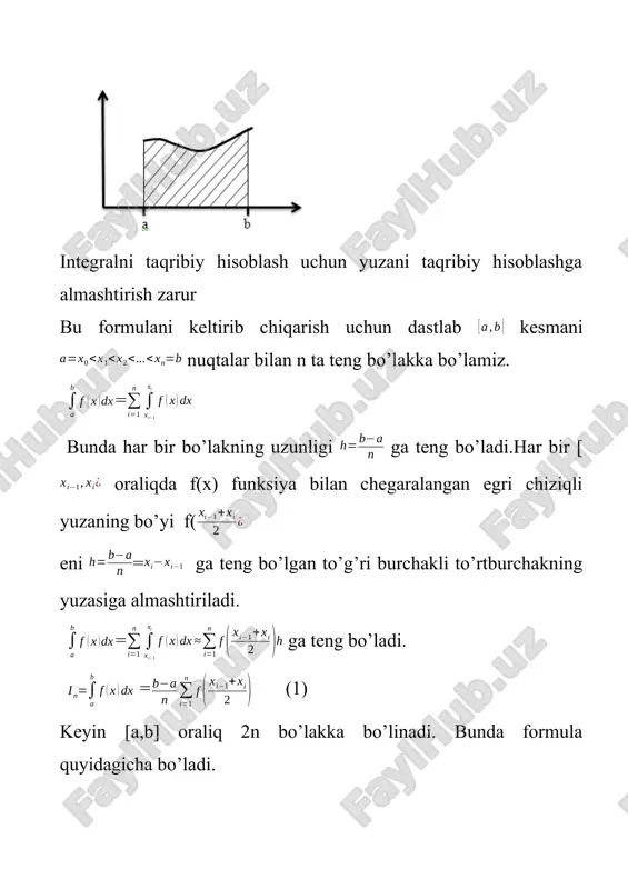 qni oldin 4 ta juft bo’lakka bo’lamiz. h=0.25 bunda [0;1] oraliqni endi 8 ta bo’lakka bo’lamiz h=0.125 bo’ladi ga teng bo’ldi shartni tekshiramiz demak yechim image4.png image5.png image1.png image2.png image3.png