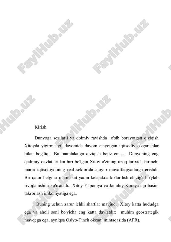 i tashkil etdi, unga muomaladagi pullar (8,43 trillion yuan), yuridik shaxslarning talab qilib olinguncha depozitlari (54,13 trillion yuan), yuridik shaxslarning muddatli depozitlari (38,38 yuan), aholi depozitlari (93,3 trillion yuan) kiradi. ), boshqa depozitlar (24,44 trillion yuan). 30 yil ichida (1990 yildan beri) pul massasi 143 marta, muomaladagi pullar esa atigi 32 marta o'sdi. 2000-yilda 1990-yilga nisbatan oʻsish 8,8 baravar, keyingi oʻn yillikda 5,4 barobar, 2020-yilda 2010-yilga nisbatan 3 barobar oʻsdi. real iqtisodiyotni kreditlash 2002 yildagi 2 trillion yuandan 2020 yilda 34,7 trillion yuangacha o'sdi. 2020 yilda xitoyda 4 mingdan ortiq bank muassasalari faoliyat yuritdi: 6 ta yirik bank davlat nazorati ostida, 12 ta aksiyadorlik banki, 133 ta shahar tijorat banki, 19 ta xususiy va 42 ta xorijiy bank filiallari, qolganlari qishloq banklari va kredit kooperativlari edi. 10]. 2020-yil yakuniga ko‘ra, mamlakat bank aktivlari 319,7 trillion yuanni (49 trillion dollar) tashkil etdi, bu mamlakat yaim (101,6 trillion yuan) dan uch baravar …