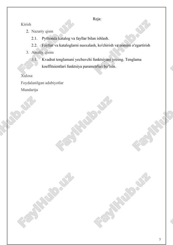 madaniyat, iqtisodiyot, fan, texnika va texnologiyalar asosida yuksak mutaxasislar tayyorlash tizimi ishlab chiqildi va jadal sur’atlar bilan hayotga tadbiq etilmoqda. o’zbekistonda o’qitish texnologiyalarini zamonaviylashtirish, jadallashtirish rivojlangan iqtisodiyotli mamlakatlarga qaraganda yanada dolzarb ahamiyatga ega. chunki hozirgi kunda milliy ta’lim tizimining salohiyatli tizimli rivojlanishi yanada yuqori pog’onaga ko’tarildi. bitiruv malakaviy ish mavzusining dolzarbligi: mavzuning dolzarbligi shundan iboratki, python bu umumiy maqsadli dasturlash uchun keng tarzda foydalaniladigan yuqori darajali dasturlash tili, chunki o'rganish oson va qulay sintaksisga ega. undan tashqari skriptli dasturlash tillariga kiradi. python dinamik tipizatsiyaga ega, obyektga yo'naltirilgan dasturlash, funksional dasturlash, strukturali, avtomatik xotirani boshqarish va albatta ko'p patokli dasturlash tillaridan biri. python har xil platformalar uchun yozilgan masalan windows, linux, mac osx, palm os, mac os va hokazo. python microsoft.net platformasi uchun yozilgan realizatsiyasi ham bor uni nomi ironpython. bugungi kunda dunyoga mashhur ko`plab kompaniyalar nasa, google, yandex, cern, apple computer, dream works, kosmik teleskop institutlari pythonni ishlatishadi. dunyoning rivojlangan …