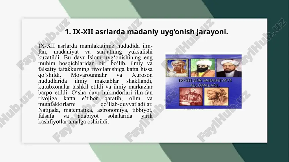 ix-xii asrlarda madaniy uyg'onish - Page 3