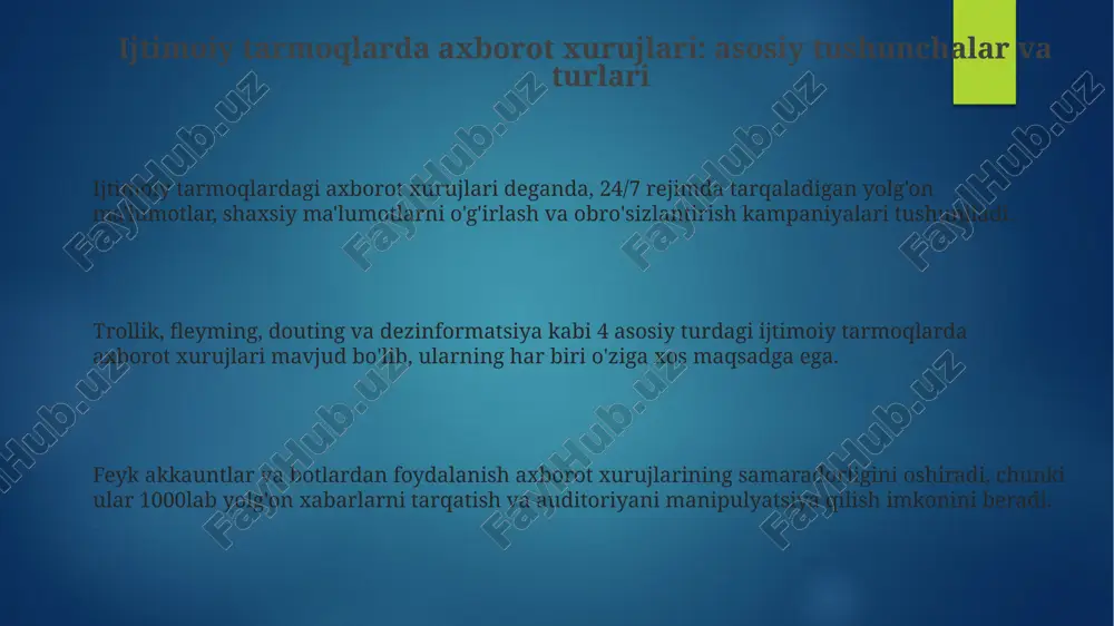 ijtimoiy tarmoqlarda axborot xurujlari va tahdidlar. - Page 3