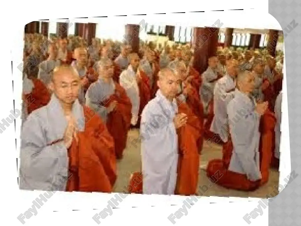 ing biografiyalari yetib kelgan : “maxavostu”- milod - ning ii asrida yozilgan, “lalitavstara” – milodning ii – iii asrlarida yuzaga kelgan, “buddxacharita”- buddist faylasuflaridan biri ashvagxosha tomo- nidan milodning i- ii asrlarida yaratilgan, “nidanakatxa” – milodning i asrida yozilgan va “abnixishkramansutra”. mazkur biografiyalardan buddaning qaysi yillarda yashaganligi turlicha berilgan. ularda miloddan avvalgi ix – iii asrlar oralig’idagi har xil muddatlar ko’rsatilgan. rasmiy hisobga ko’ra, butama – budda miloddan avvalgi 623 yilda tug’ilb, 544 yilda vafot etgan. biroq ko’pchilk tadqiqot –chilar uning tavalludi miloddan avvalgi 564 yilda, vafoti esa 483 yilda deb hisoblaydilar. ba’zan 560 va 480 deb yaxlit sonlar bilan ko’rsatadilar. aytish joizki, yuqorida zikr qilingan biografiyalarda buddaning haqiqiy hayoti bilan uning haqidagi afsonalar o’zaro qorishib ketgan. siddxartxa (topshiriqni bajaruvchi) gautama shakya qabilasining pod- shohlaridan biri shuddxodananing o’g’li edi. uning saroyi himolay tog’lari etagida kapilavasti degan shaharda bo’lgan (hozirgi nepal hududida) . uning onasi – malika mayya. uning otasi shuddxodan …