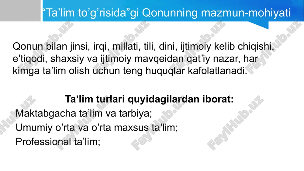 ta'lim to‘g‘risida qonun - Page 3
