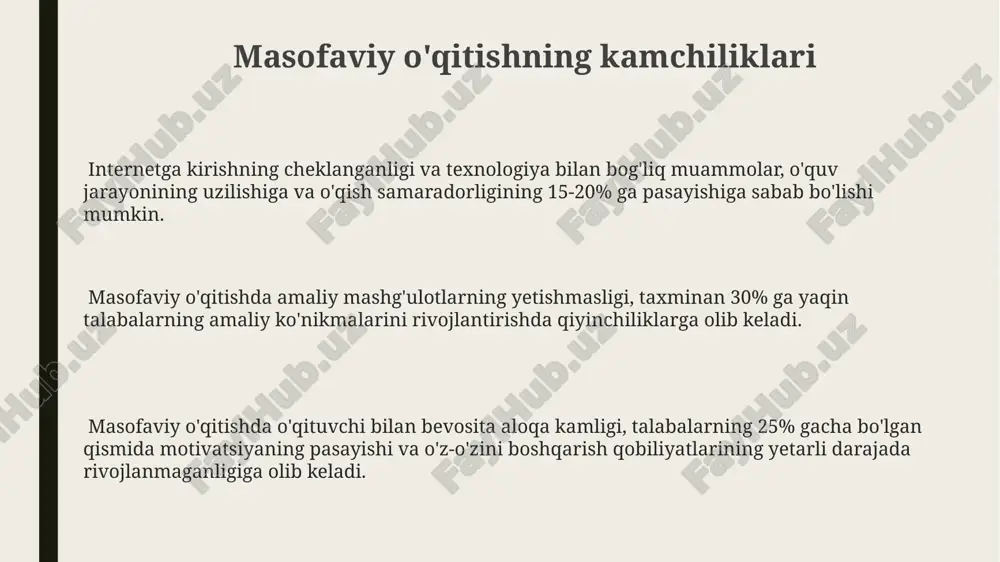 nostika va davolash rejasini tuzishda 20% ga tezroq natijalarga erishishga yordam beradi. simulyatsion dasturlar tibbiyot talabalariga 100 dan ortiq turli kasallik holatlarini virtual ravishda boshdan kechirishga imkon beradi, bu esa amaliy tajribaga ega bo'lish va klinik fikrlashni rivojlantirishda yordam beradi. interaktiv o'quv materiallari interaktiv o'quv materiallari, masalan, virtual dissektsiya dasturlari, talabalarning 3d anatomiyani 90% ga yuqori darajada tushunishini ta'minlaydi. o'quv jarayoniga qo'shilgan interaktiv testlar va viktorinalar, bilimlarni baholashni avtomatlashtirib, 70% gacha vaqt tejash imkonini beradi. simulyatsiya asosidagi interaktiv mashqlar, klinik holatlarni 5 dan ortiq variant bilan takrorlash orqali, amaliy ko'nikmalarni rivojlantirishga yordam beradi. bemorlarni o'qitish va sog'liqni saqlash savodxonligi bemorlarning 70% gacha o'z kasalliklari va davolanish usullari haqida yetarlicha ma'lumotga ega emasligi sog'liqni saqlash savodxonligining pastligi bilan bog'liq. onlayn platformalar orqali bemorlarni o'qitish samaradorligi 30% ga ko'payishi, o'z-o'zini boshqarish va sog'lom turmush tarzini shakllantirishga yordam beradi. sog'liqni saqlash tizimining samaradorligini 15% ga oshirish uchun, interaktiv e-learning materiallari orqali bemorlarning faol …