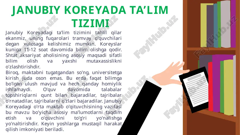 olti yil davomida bakalavr darajasida o'qishlari kerak. magistrlik darajasi. siz bu erda uch-to'rt yil o'qishingiz kerak. magistr darajasiga da'vogarlik qilayotgan barcha talabalar tezisni himoya qilishlari va kelajakdagi shifokorlar milliy imtihondan o'tishlari shart. doktorlik. doktorlik dissertatsiyasiga da'vogarlar to'rt yil davomida o'qishadi. o'qish davomida bo'lajak olimlar izlanishlar olib borishi va tezis himoya qilishi shart. e’tiboringiz uchun rahmat! image1.jpg image7.jpg image8.png image9.png image10.png image11.png image12.png image4.jpg /docprops/thumbnail.jpeg