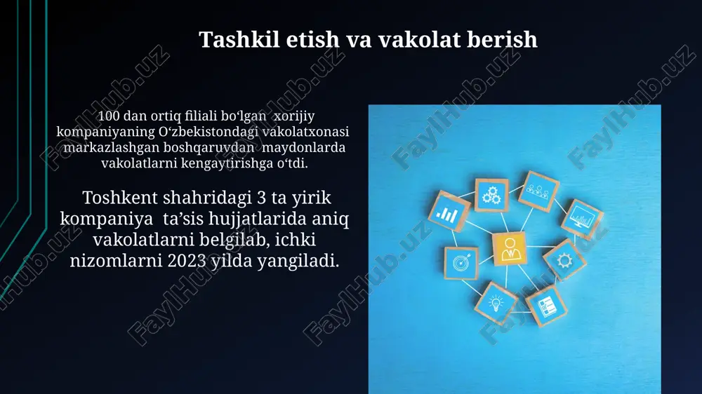 , natijada loyihaning xarajatlarini 15% kamaytirishga erishiladi. boshqaruv nazariyalari sistemali yondashuv nazariyasi, 1960-yillardan boshlab butun dunyo bo‘ylab tarqalib, murakkab tashkilotlarni turli xil tizimlar o‘zaro bog‘liqligi sifatida ko‘rib chiqadi va ularning samarali ishlashini ta’minlash uchun 5 ta asosiy omilni inobatga oladi. 19-asr oxiri va 20-asr boshlarida paydo bo‘lgan ilmiy boshqaruv nazariyasi, f. teylorning ishlab chiqarishlarni samaradorligini oshirishga qaratilgan 4 printsipiga asoslangan bo‘lib, amerika qo‘shma shtatlarida keng qo‘llanilgan. konfliktlarni boshqarish xalqaro tajriba shuni ko'rsatadiki, mediatorlarning professional yordami bilan hal etilgan 85% dan ortiq mehnat nizolari aqsh va evropa davlatlarida sud jarayonlariga nisbatan ancha samarali va arzonroq bo'ladi. 2022-yilda o'tkazilgan tadqiqotlar shuni ko'rsatdiki, toshkentdagi yirik korxonalarning 70%ida samarali konfliktlarni boshqarish mexanizmlari yo'qligi natijasida ish unumdorligi 15% ga pasaygan. xavflarni boshqarish jahon bankining ma'lumotlariga ko'ra, samarali xavflarni boshqarish tizimi korxonalarning moliyaviy barqarorligini 15-20% ga oshirishi mumkin. toshkentdagi yirik korxonalarning 70% dan ortig'i xavflarni boshqarish rejalarida inson omiliga oid kamida 3 ta xavfni aniqlaydi va …