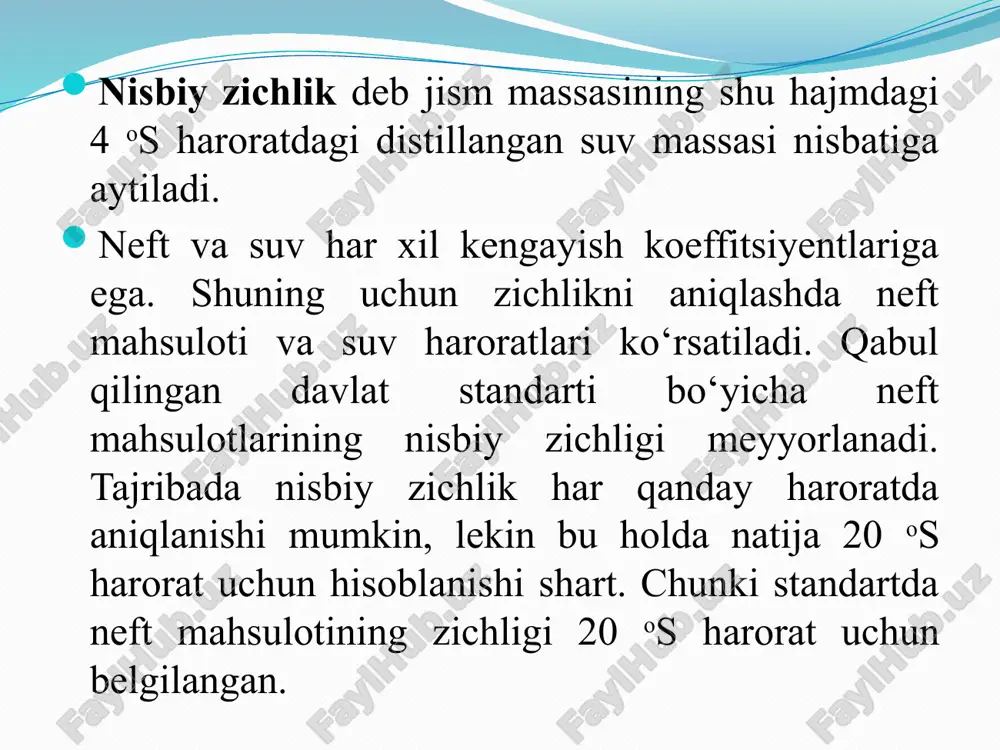 neft mahsulotlari zichligini aniqlash - Page 3
