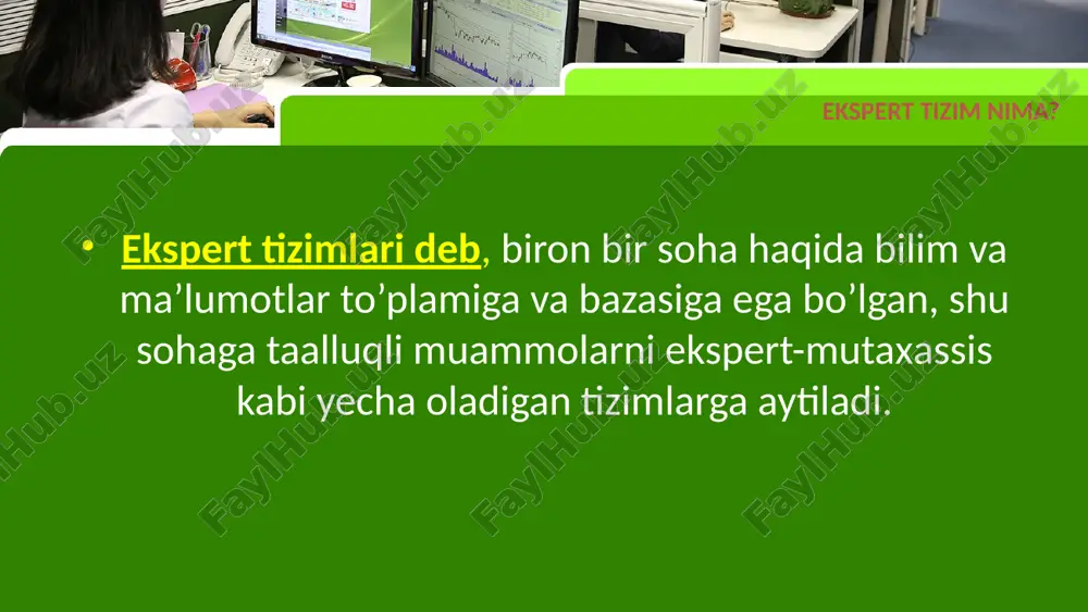 ekspert tizimlarning asosiy turlari va ishlatilish sohalari - Page 3