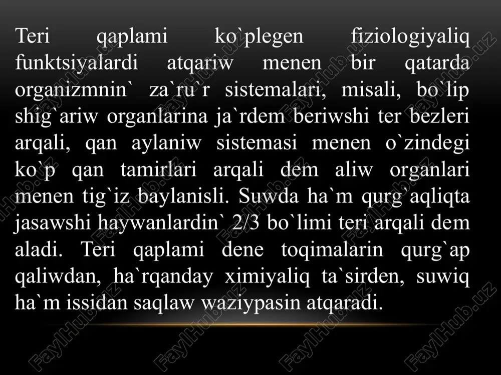 lg`an. sorg`ishlar birinshi ma`rte qaltali haywanlarda (kenguru) payda bolg`an. biyenin’ su’t bezi du’zilisi: a -sirtqi ko’rinisi; b-saggital kesindisi (ortasinan kesip ko’rsetilgen) ; 1 –jelin denesi; 2 – sorg’ishi; 3 – su’t bezi stromasi ha’m sut toqimasi bo’lekleri ; 4 – su’t ag’isi ; 5 –su’t cisternasi; 6 –sorg’ish ushi. taq tuyaqlilardin’ jumsaq tabani jaqsi rawajlang’an, dastiq ta’rizli bo’limi strelka ha’m shemirshek jumsag’ina bo’linedi. dastiq ta’rizli bo’limi jumsaq tabannin’ arqa bo’limi bolip dastiqqa uqsag’anligi ushin usilayinsha ataladi. jumsaq taban sterlkaga uqsas arqadan aldig’a sozilg’an boladi. onin’ ushi tuyaq ha’m shaqi kapsulasina shekem baradi.strelkanin’ u’sti shaqi zatina aylang’an. ol ekige bo’linip, eki ayaqshani payda etedi. bulardin’ aralig’inda saylar boladi. sterlkanin’ astinda dastiqshanin’ teri asti bo’limi bolip, ol barmaqlardi bu’giwshi teren’ bulshiq etinin’ fasciyasina birigedi. jumsaq taban shemirshegi- tuyaqqa birikkenligi ushin tuyaq shemirshegi delinedi.tuyaq shemirshegi tuwri emes to’rt mu’yeshli formada bolip, jumsaq tabannin’ teri asti qabatin orap turadi. attin’ tuyag’i (astin’g’i tarepinen ko’rinisi): …