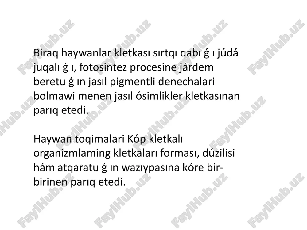haywanlardin dene duzilisi ham tirishilik etiw belgileri - Page 3