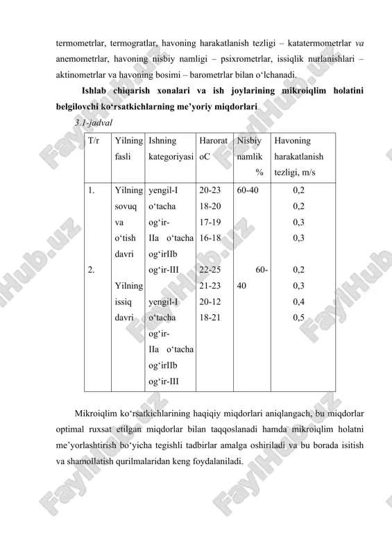 asi nuqtayi nazaridan qaraganda isitish tizimlari ishlab chiqarish binolari va ish joylari havosi haroratini butun isitish mavsumi davomida bir xil bo‘lishini ta’minlashi, yong‘in va portlashga xavfsiz bo‘lishi, issiqlikni belgilangan miqdorda berishi, havoni ifloslamasligi, shamollatish tizimlari bilan bog‘liq hamda foydalanishda qulay bo‘lishi zarur. 1sitish qurilmalari mahalliy va markaziy isitish tizitmlariga bo‘linadi. mahalliy isitish – elektrik, gazli yoki boshqa turdagi issiqlik manbaidan (ko‘mir, o‘tin va b.) foydalanuvchi isitish jihozlari yordamida amalga oshiriladi va ular asosan asosiy ishlab chiqarish binolaridan uzoqda joylashgan binolarda hamda mashina va traktorlarning kabinalarida ishlatiladi. markaziy isitish suv, bug‘, suv-bug‘ va havo bilan ishlovchi qurilmalarga bo‘linadi. suv bilan isitish qurilmalari foydalanish jihatidan eng qulay va oddiy hisoblanadi. markaziy suv bilan isitish tizimlarida issiqlik ta-shuvchi sifatida qaynoq suvdan foydalaniladi. isitish jihozlari sifatida esa silliq va qovurg‘asimon quvurlar hamda radiatorlar ishlatiladi. suv bilan isitish tizimlari past yoki yuqori bosimli bo‘lishi mumkin. past bosimli suv bilan isitish tizimlarida suvning harorati isitish jihozlariga …