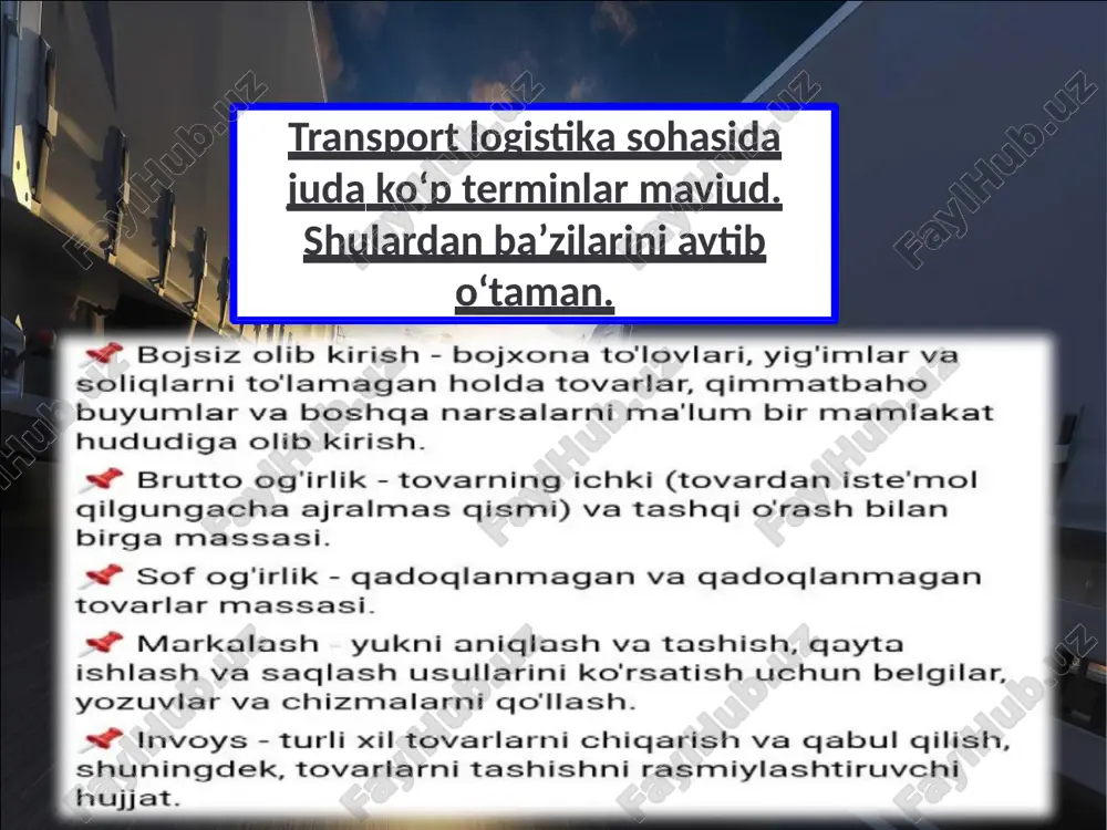 o'zbek tilining sohada qo'llanilishi. logistikada terminlar - Page 3