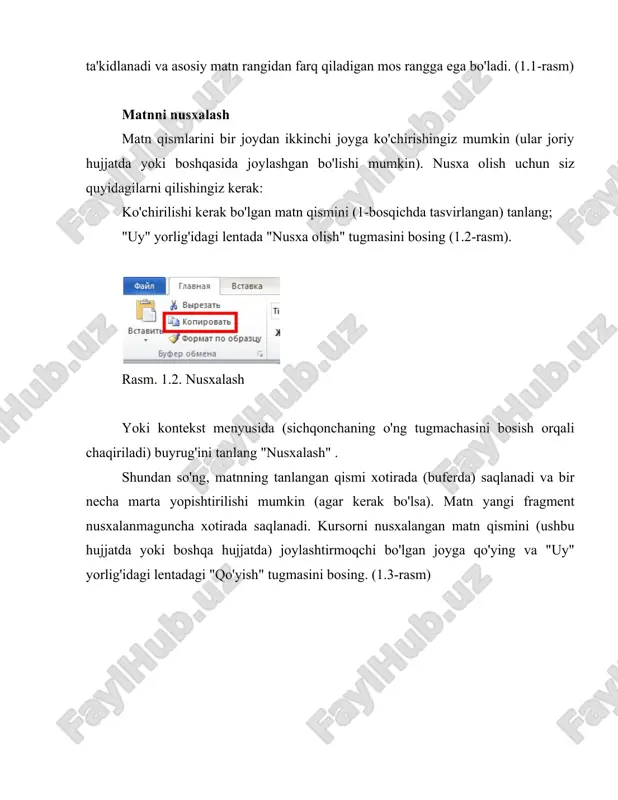 a - kiritiladigan matn. o'zgartirishni boshlash uchun "keyingisini topish" tugmasini bosing. word almashtiriladigan matnning birinchi qismini topadi va uni tanlaydi. o'zgartirish uchun siz "almashtirish" tugmasini bosishingiz kerak. agar almashtirish to'g'ri ekanligiga ishonchingiz komil bo'lsa va bu jarayonni nazorat qilishning hojati bo'lmasa, "hammasini almashtirish" tugmasini bosishingiz mumkin. bunday holda, barcha topilgan parchalar almashtiriladi va operatsiya oxirida word amalga oshirilgan almashtirishlar soni to'g'risida hisobot taqdim etadi. matnni almashtirishda juda ehtiyot bo'lishingiz kerak. misol uchun, matnni almashtirish uchun "bank" so'zini kiritish orqali word ushbu ibora uchraydigan barcha so'zlarni almashtiradi (private bank, atm, va-bank va boshqalar). 1.3 tezaurus yordamida imloni tekshirish imlo tekshiruvi matn hujjatlarida imlo, stilistik, tinish belgilari va matn terish xatolari mavjud. microsoft-ning maxsus xususiyati ulardan xalos bo'lishga yordam beradi officeword 2007, bu "imlo tekshiruvi" deb nomlanadi. hujjatda xatolar mavjudligini tekshirish uchun quyidagilarni bajaring: asbob lentasidagi "ko'rib chiqish" yorlig'ini oching va undagi "tasdiqlash" tugmasini bosing. u birinchi topilgan xatoga o'tadi va uni …