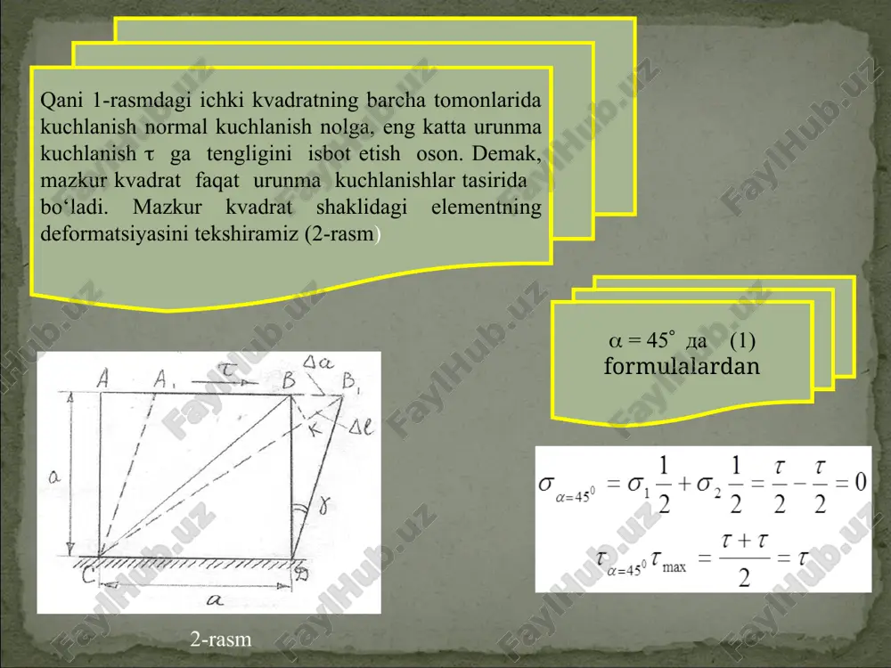 siljishda kuchlanish va deformatsiya - Page 3