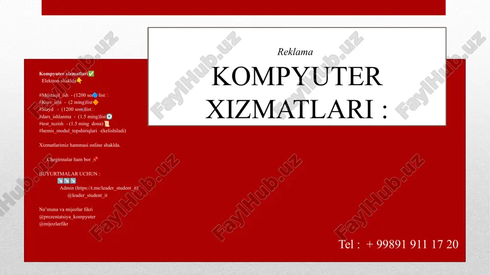 bosh tortish ifodalangan auditorlik hisoboti (xulosasi). 5-misol: auditor moliyaviy hisobotlarning ko’p sonli elementlari xususida etarlicha tegishli auditorlik dalillarini olish imkoniyatiga ega emasligi tufayli fikr bildirishdan bosh tortish ifodalangan auditorlik hisoboti (xulosasi). a u d i t o r l i k x u l o s a s i n i n g k i r i s h q i s m i a u d i t o r l i k t a s h k i l o t i n i n g q u y i d a g i r e k v i z i t l a r i n i o ` z i c h i g a o l i s h i k e r a k : auditorlik tashkilotining yuridik manzili va telefonlari; auditorlik faoliyatini amalga oshirish huquqiga litsenziya raqami, berilgan sana va litsenziya bergan organning …