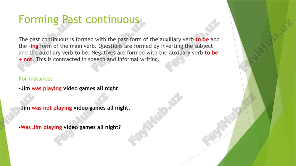 past continuous - Page 3