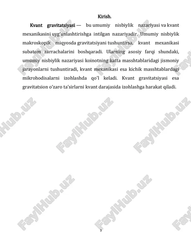 cha, koinotning eng kichik elementlari zarralar emas, balki mayda, tebranayotgan torlardan iborat. dastlab totlar nazariyasi faqat kuchli o‘zaro ta’sirni tushuntirishga qaratilgan edi, lekin keyinchalik u kvant gravitatsiyasini tushuntirishning asosiy nazariyasi sifatida ko‘riladigan bo‘ldi. bugungi kunda kvant gravitatsiyasi bo‘yicha tadqiqotlar davom etmoqda. fanda hali umumiy e’tirof etilgan yagona nazariya yo‘q, ammo torlar nazariyasi asoslangan yondashuvlar ustida chuqur izlanishlar olib borilmoqda. gravitatsion to‘lqinlarining kashf qilinishi (2015-yilda) bu sohaga katta turtki berdi va qora tuynuklar hamda koinotning boshlanishi kabi murakkab masalalarni kvant nuqtai nazaridan o‘rganishga yangi imkoniyatlar yaratdi. ushbu nazariya koinotning juda kichik masshtabdagi — plank uzunligi [1](taxminan 10 -35 metr) darajasida fazo-vaqt va gravitatsiya qanday ishlashini tushuntirishga harakat qiladi.  fazo-vaqtning kvantlanishi: fazo-vaqt uzluksiz emas, balki diskret (bo‘laklangan) tuzilishga ega bo‘lishi mumkin. bu shuni anglatadiki, fazo- vaqtning kichik birligi mavjud va bu birlikdan pastda hech qanday tushunchalar ishlatilmaydi.  gravitonning mavjudligi: kvant mexanikasida kuchlarning kvantlari mavjud (masalan, elektromagnit kuch uchun foton). kvant …