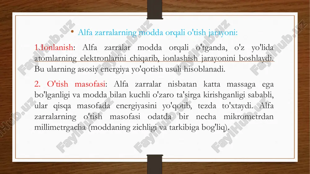 alfa, betta, gamma nurlarning modda orqali o'tishi - Page 3