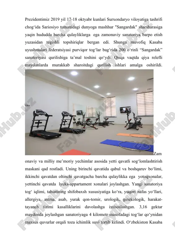 surxondaryoda yangi sanatoriya –"sangardak" ish boshladi - Page 3