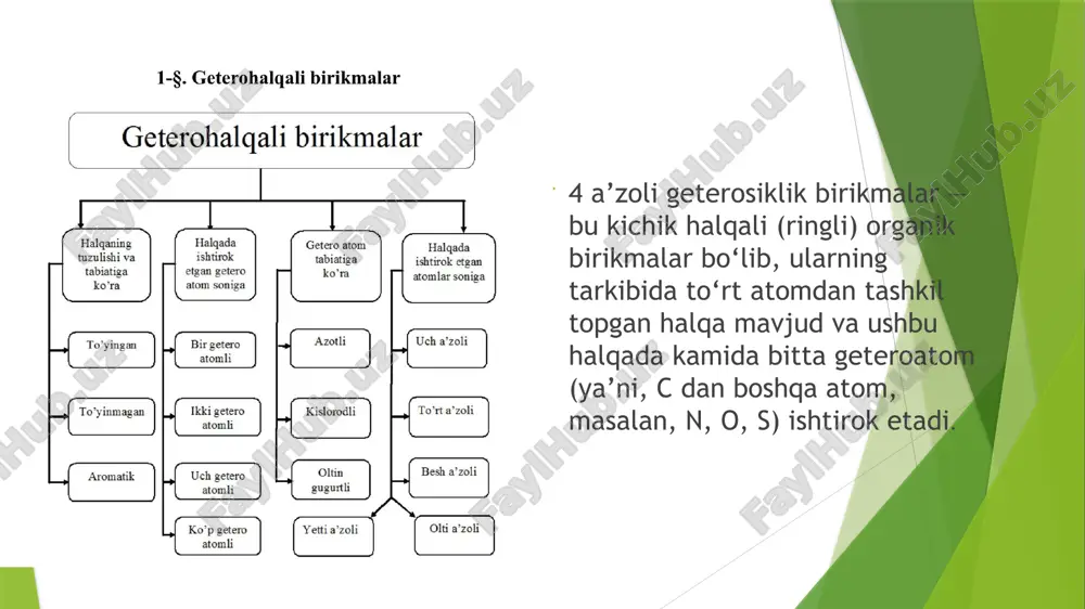 to’rt a’zoli geterosiklik birikmalar - Page 3