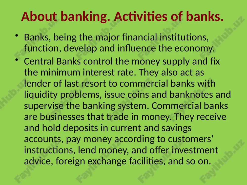 department should have a good deal in a large enough volume of regulations and laws of the russian federation concerning issues of securities. foreign exchange department. all operations of the bank in foreign currency carried out by experts of foreign exchange department. their functions include, inter alia, an analysis of changes in foreign currency for the purpose of establishing rates of foreign exchange operations of the bank. one of the activities is the direction of foreign exchange department of international relations. one of the important tasks of professional foreign exchange department of the bank - the implementation of exchange controls. financial monitoring department. this is a very serious structure of the bank. the aim - to identify customers' transactions to be monitored and wearing a suspicious character on the basis of the provisions of the act. the department has trained professionals every year without fail trainees. it should be noted …